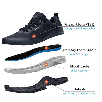 Men Non-Slip Sneakers Wear-Resistant Hiking Shoes Men Anti Splash Water Outdoor Sneakers Male Comfort Walking Shoes