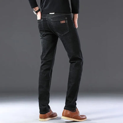 2025 Men's Casual Thin And Lightweight  Skinny Jeans Trousers Tight Pants Solid Colors