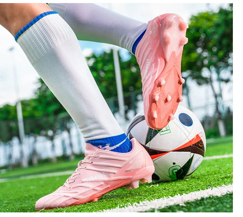 Double Star 2026 New Football Shoes, AG Long Stud for Kids, Primary Students, Teenagers and Adults, Professional Match & Trainin