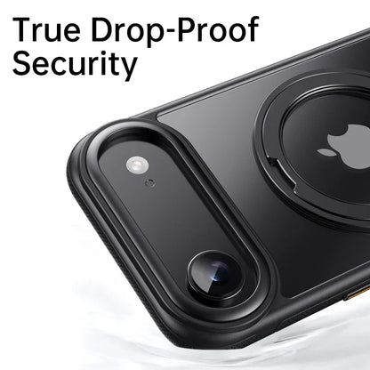 360° transparent Round ring Case for IPhone 12 13 14 15 16 Pro Max Fall prevention funda Cover sling Metal buttons 17 Air case