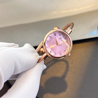 New Gradient Fresh Style Starry Sky Sunset Color Ladies Watch Student Fashion Bracelet Open Quartz Wristwatch