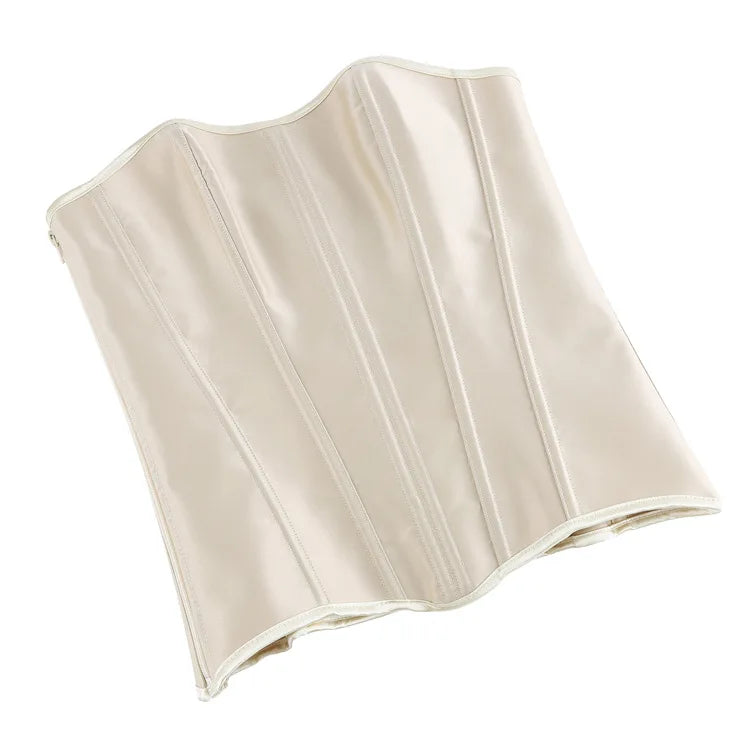 White Sexy Corsets Bustiers for Women Overbust Corset Top Corselet Satin Up Zipper Corsetto Shaper Gothic Korsett Black