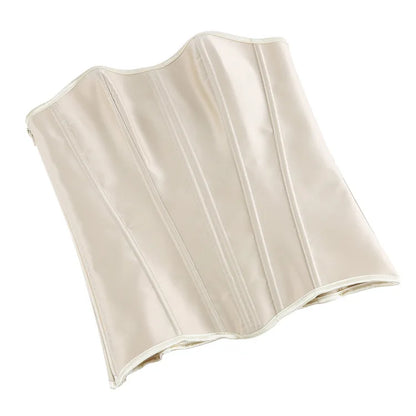White Sexy Corsets Bustiers for Women Overbust Corset Top Corselet Satin Up Zipper Corsetto Shaper Gothic Korsett Black