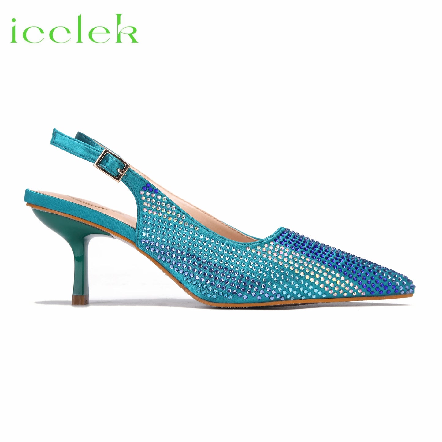Italian Design African Women's High Heels Pointed Toe Sandals Party Wedding Party Magenta Color Shoes and Bags Set