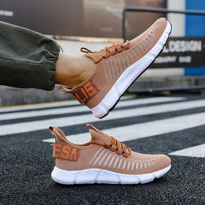 Tênis Masculino de Verão Leve Respirável em Tela para Uso Casual ao Ar Livre Moda Esportiva Treino Frete Grátis