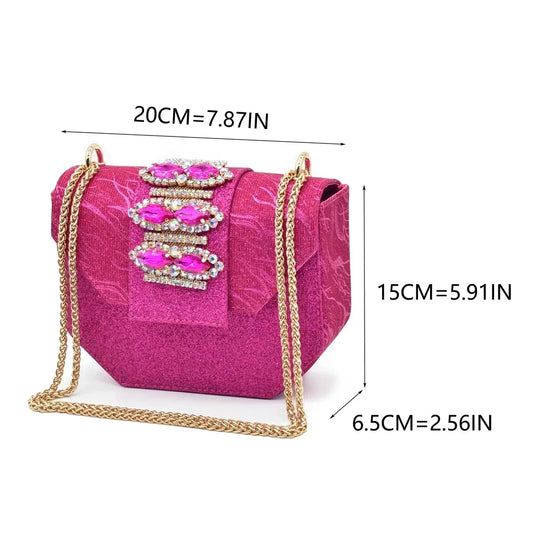 Ladies Shoe and Bag Set Latest Designers Women Nigerian Italian Shoes and Bag Set Decorated with Rhinestone Luxury Wedding Pumps
