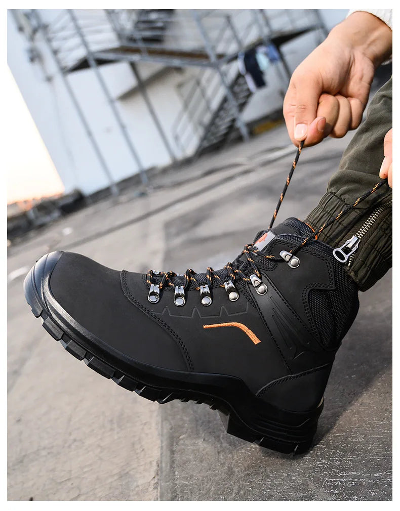 Men's Anti-Static Wear-Resistant Labor Protection Shoes Safety Smashing Protection Work Shoes for Factory Use