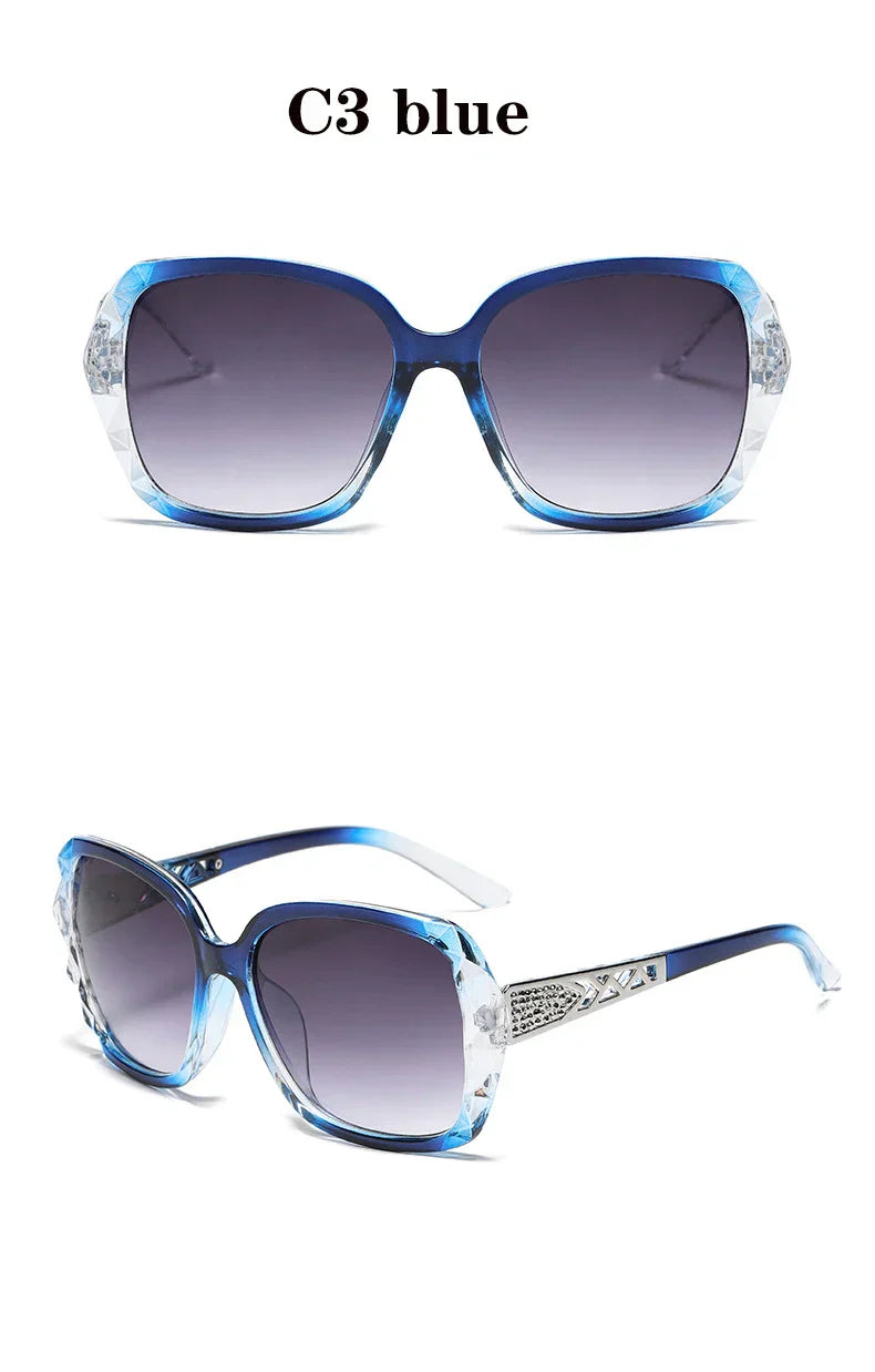 New 2022 big box polarized sunglasses han edition tide female uv web celebrity sunglasses driving round glasses female