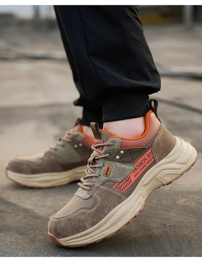 Anti-Puncture Work Shoe For Man  breathable Safety Work Sneakers with iron Toe Indestructible shoes Breathable Work Boots