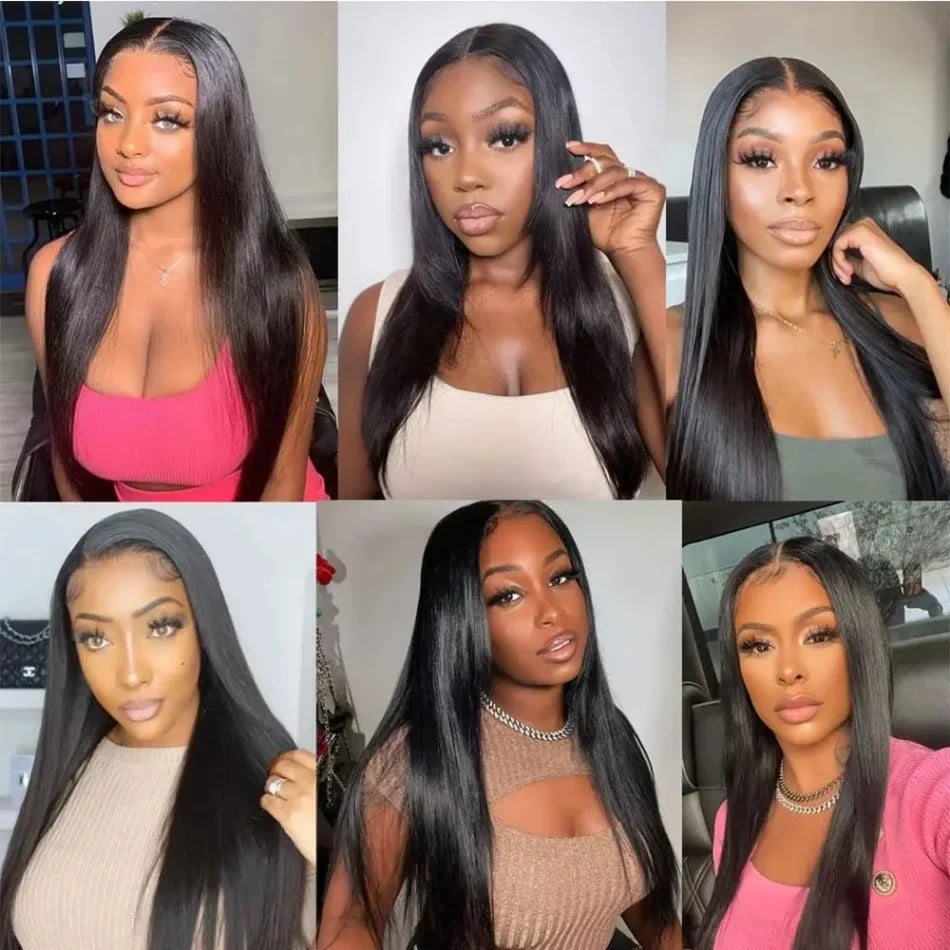 30 Inch Straight Human Hair Wigs 4x4 5x5 Glueless Bone Straight Lace Front Wigs 13x4 13x6 HD Lace Frontal Wigs For Black Women