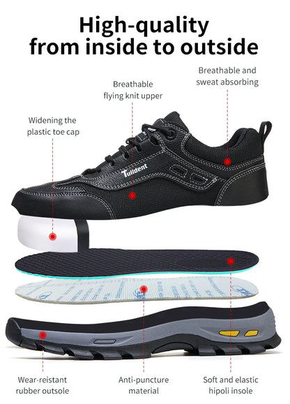 Safety shoes, anti smashing and anti stabbing work shoes, men's protective shoes, lightweight and comfortable protective boots
