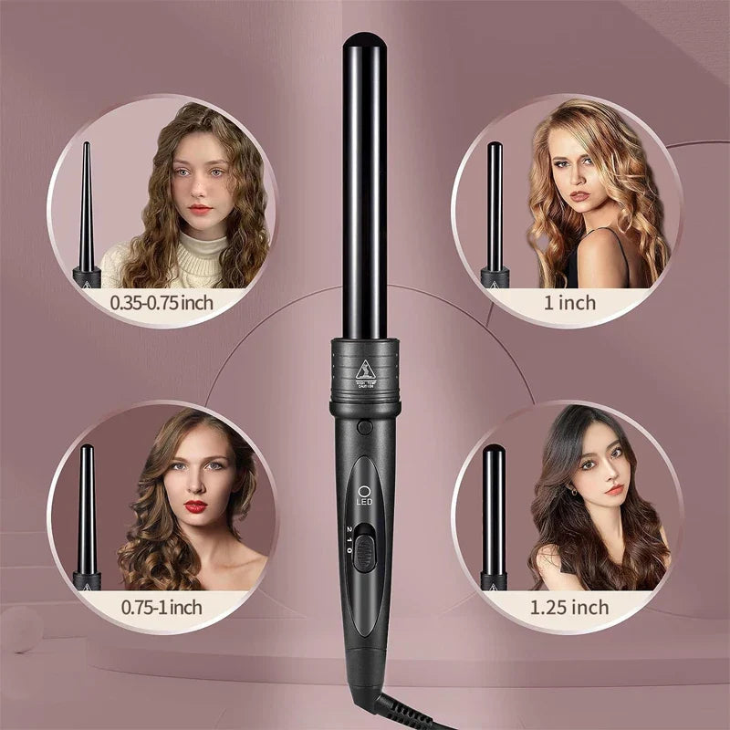 PTC Heating Multi-function Rotary Curling iron 5 in 1 interchangeable Curling tool Quickly heating ceramic barrel curling iron