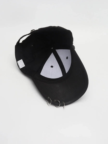 Hip Hop Women's Baseball Cap With Ring Circle Snapback Hats For Men Women Unisex Dad Hat Adjustable Kpop Korean Style Gorra