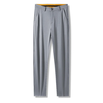 Men Spring Summer Thin Formal Dress Pants High Quality Elastic Waist Business Casual Suit Trousers Work Office Black Long Pants
