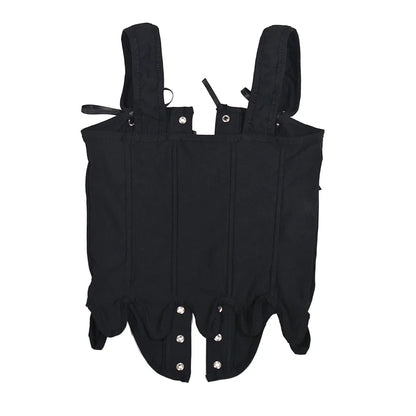 Women's Retro Lace-up Corset Crop Top Sleeveless Spaghetti Straps Bustiers Corsets Medieval Slim Tight Cami Tops Club Outwear
