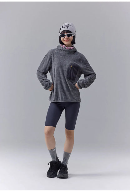 All Season 190g Ultra-light Breathable Thermal Hoodie, Urban Outdoor Techwear Mid-layer with Thumbholes & Zip Pocket