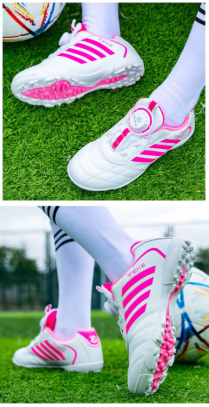 New Kids Soccer Shoes School Football Boots Boys Girls Cleats Grass Sneakers Child Outdoor Athletic Training Sports Footwear