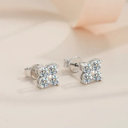 0.6cttw Moissanite Diamond Stud Earrings with Certificates 925 Sterling Silver Heart Shape Earring for Women Fine Jewelry KUTPF