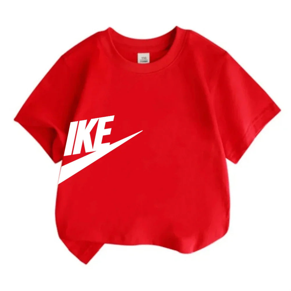 Summer Brand black T-shirt+Shorts Two-piece set Kids Clothing Fashion Letter Boy Girl3-12Yrs Sports Short-sleeved Casual Set