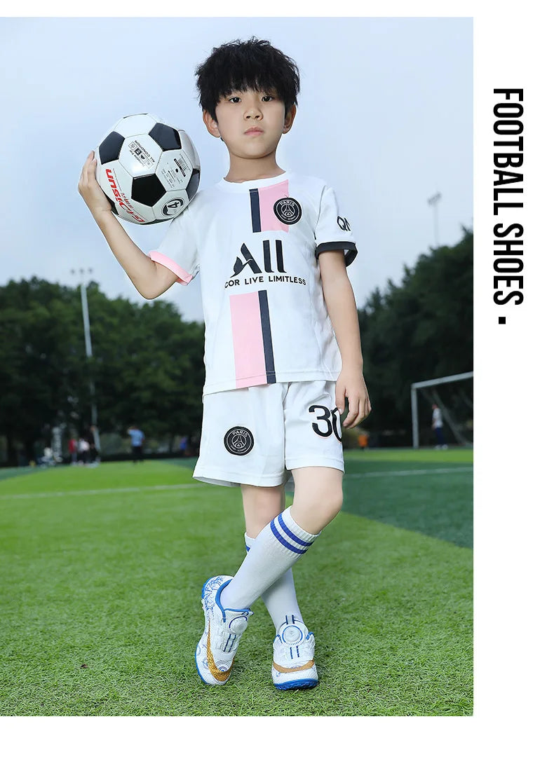 30-40# Personality Stylish And Comfortable Boys Girls Training Game Sneakers Indoor Outdoor Lawn Youth Student Soccer Shoes