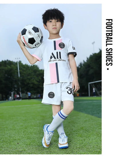 30-40# Personality Stylish And Comfortable Boys Girls Training Game Sneakers Indoor Outdoor Lawn Youth Student Soccer Shoes