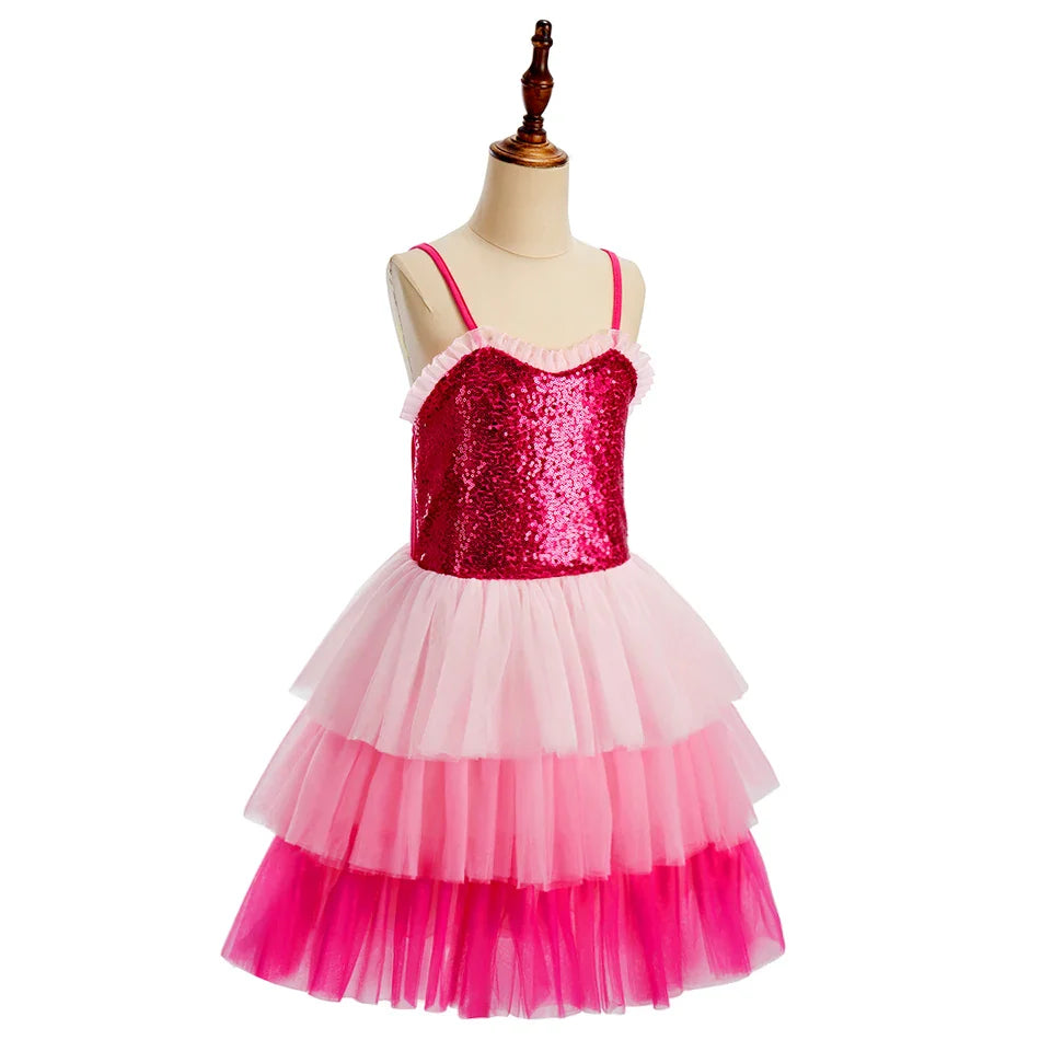 2026 Summer Dresses Children Princess Dress Up Christmas Cute Baby Girl Clothes Halloween Kids Birthday Party Cosplay Costume