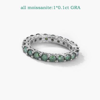 3mm Certified Moissanite Rings for Women Full Diamond Sparkling Bride Jewelry Wholesale 100% 925 Sterling Silver 9 Color