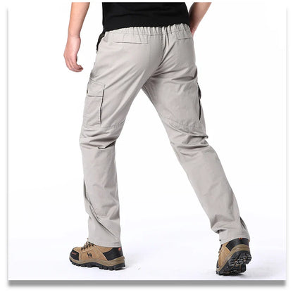 Men's Cotton Cargo Pants Casual Multiple Pocket Tacitcal Pants Spring Autumn Outdoor Camping Hiking Work Pants