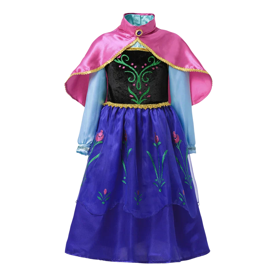 Cinderella Anna Elsa Costume Children Princess Dress for Girls Kids Cosplay Snow White Christmas Carnival Party Disguise Outfit