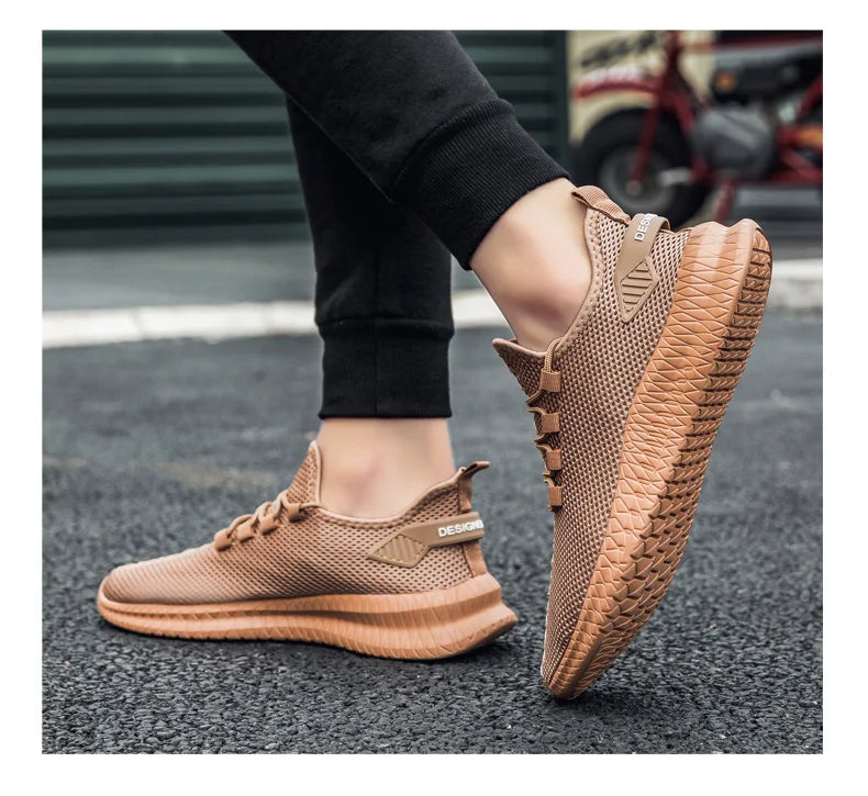 Summer Mesh Men Shoes Breathable Mens Sneakers Trendy Lightweight Walking Big Size Man Tenis Shoes