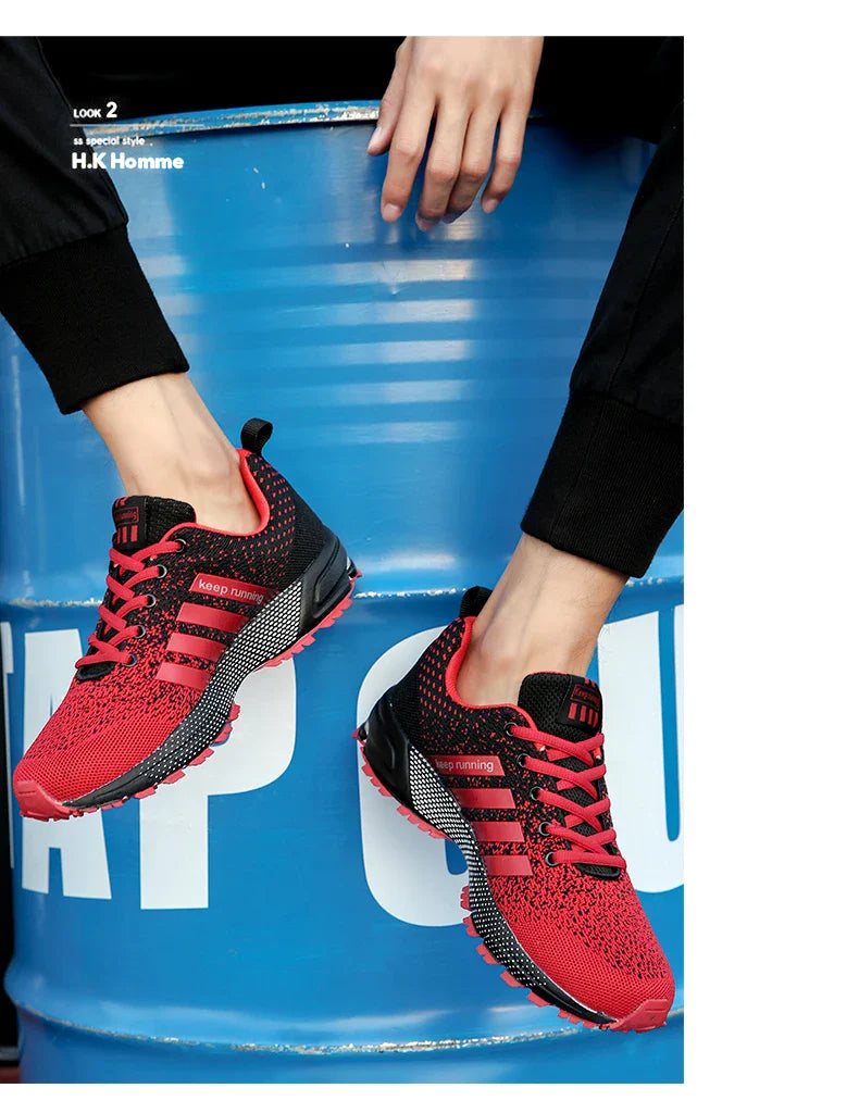 New fashionable plus-size men's casual sports shoes, walking and running shoes, tennis vulcanized men's shoes