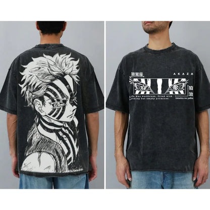 Graphic Washed T-shirts Women’s Men's Clothing  Harajuku Y2K Oversized Cotton Half-sleeve Tops