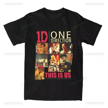 One Directions Women Print T-Shirts Rapper Short Sleeve T Shirt Hip Hop Vintage Singer Tops Summer Cotton Unisex Tees Clothing