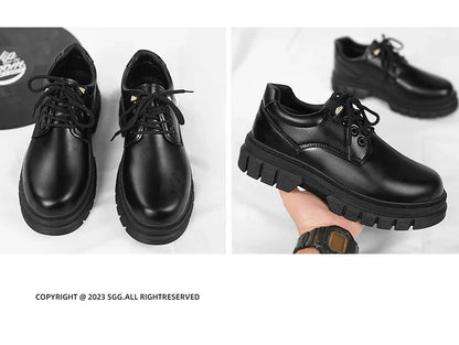 Men's leather shoes with soft soles fashion men's shoes comfortable business casual height increasing formal leather shoes men