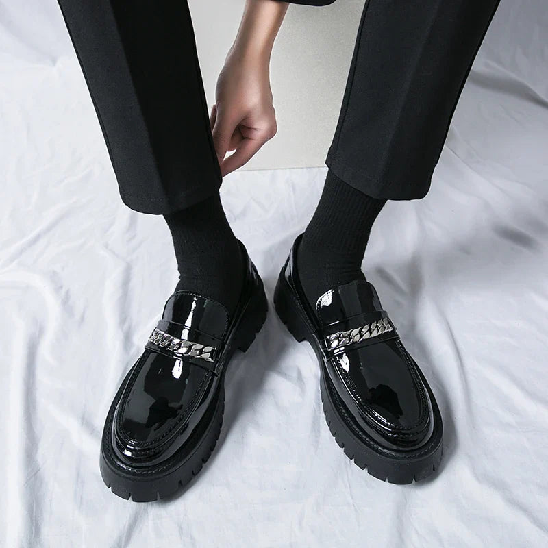 Sapatos Casuais Masculinos de Couro Clássicos – Marrom/Preto, Respiráveis, Tamanhos Europeus 40–48
