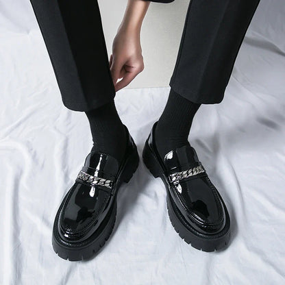 Sapatos Casuais Masculinos de Couro Clássicos – Marrom/Preto, Respiráveis, Tamanhos Europeus 40–48