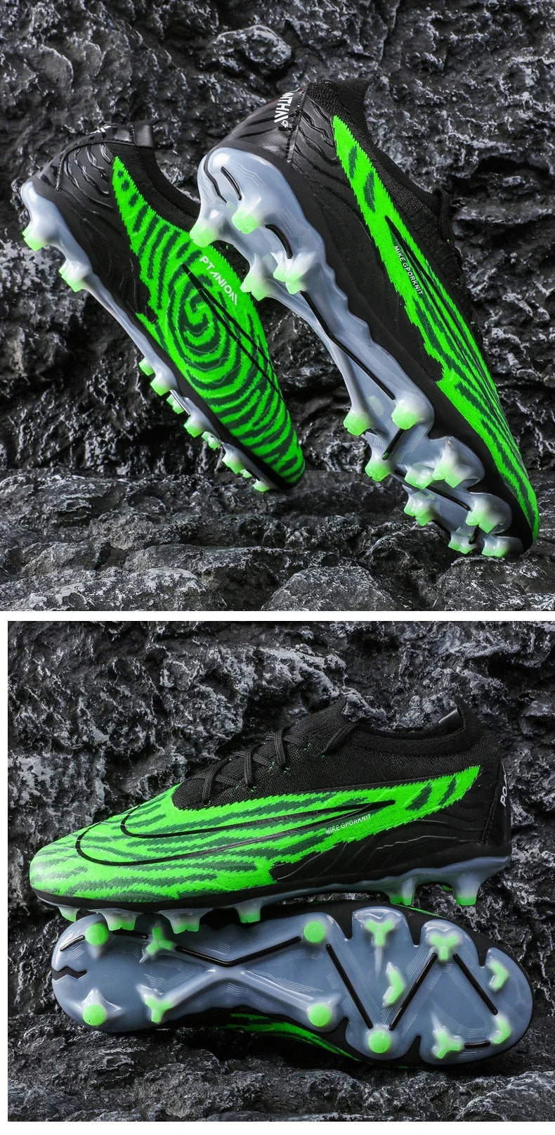Men Training Football Boots Non-Slip Soccer Shoes Outdoor Cleats Futsal Breathable Sneakers Unisex Comfortable FG/TF Ultralight