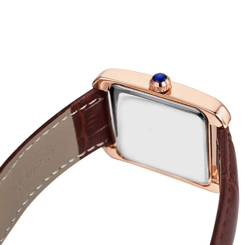 New Elegant Watches for Women and Men Fashion Leather Strap Waterproof Quartz Wristwatches Couple's Watches Gifts Drop Shipping