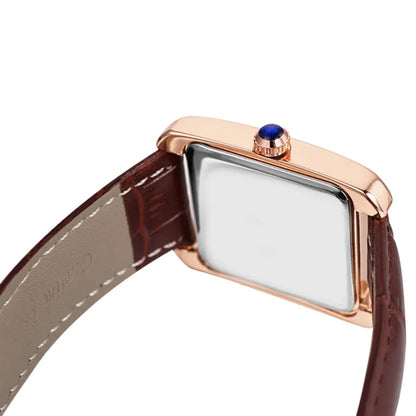 New Elegant Watches for Women and Men Fashion Leather Strap Waterproof Quartz Wristwatches Couple's Watches Gifts Drop Shipping