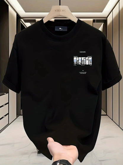 2026 Summer New Style High-Quality Men's T-shirt Fashionally Popular Men's and Women's Same Style Round-neck Printed T-shirt