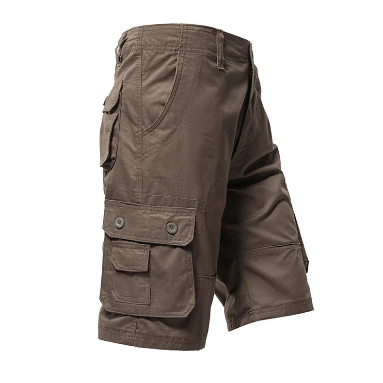 Cargo Knee Shorts Men Sports Casual Bermuda Shorts Plus Size Cotton Half Pants Golf Straight Running Gym Shorts Pants