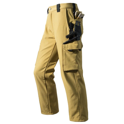 Men's City Cargo Autumn Winter Fleece Softshell Hiking Pants Fishing Climbing Trekking Casual Hunting Camping Trousers M-5XL