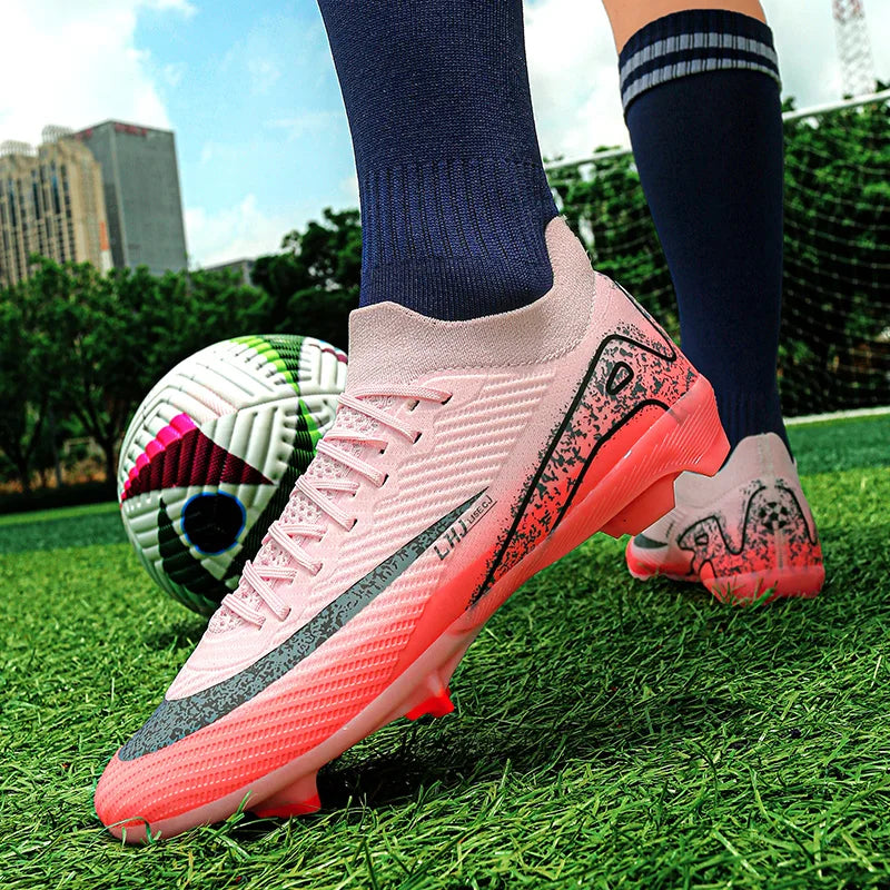 Childrens Football Shoes Anti Slip Wear-resistant FG Grass Training Sports Soccer Shoes for Teenager Futsal Court Football Boot