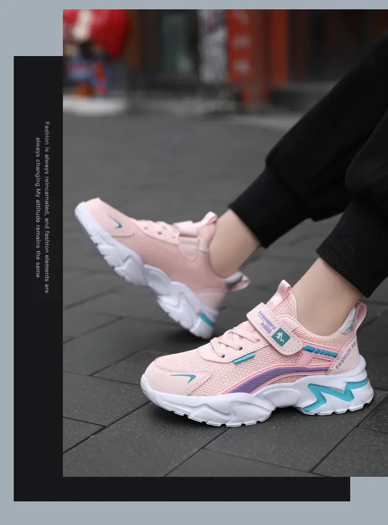 Children's Sports Shoes Kids Running Sneakers for Boys Girls Air Mesh Breathable Outdoor School Casual Fashion Shoes Anti-skid
