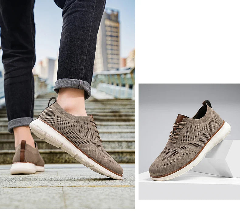 Large Size Comfortable Men's Shoes Light Fashion Casual Sports Shoes Breathable Flying Mesh Top Loafers