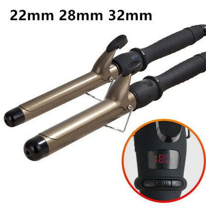 Professional 22mm 32mm LCD Hair Curler Adjustment Temperature Hair Curler Ceramic Curling Roller Wand Wavers Styling Tool