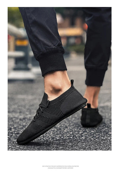 Male Summer Driving Shoes Flat Breathable Fashion Walking Shoes Mens High Quality Mesh Comfortable Soft Sole Casual Loafers