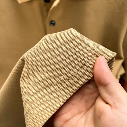 Classic Men Short Sleeve Polo Shirt 100% Mercerized Cotton Breathable Summer Golf Business Casual Athletic Tops