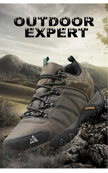 Non-slip Men Hiking Shoes Breathable Outdoor Wear Resistant Splashproof Climbing Men Sneaker Tourism Mountain Shoes