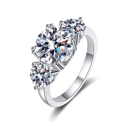 4ct 100% Moissanite Diamond Ring for Women 18K Yellow Gold Wedding Band Bridel Jewelry S925 Sterling Silver Wholesale